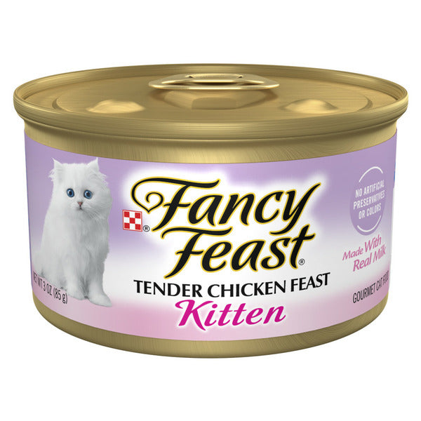 Purina Fancy Feast Grain Free Pate Wet Kitten Food, Tender Chicken Feast