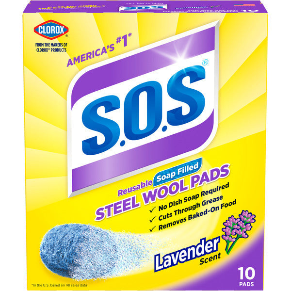 S.O.S. Steel Wool Soap Pads, Lavender
