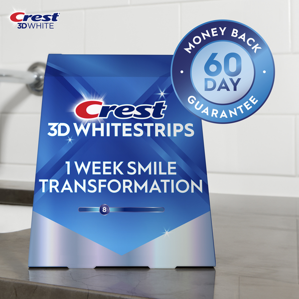 Crest 3DWhitestrips 1 Week Smile Transformation At-home Teeth Whitening Kit