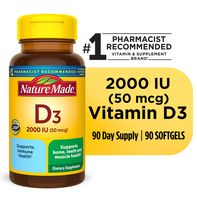 Nature Made Vitamin D3 2000 IU (50 mcg) Softgels️