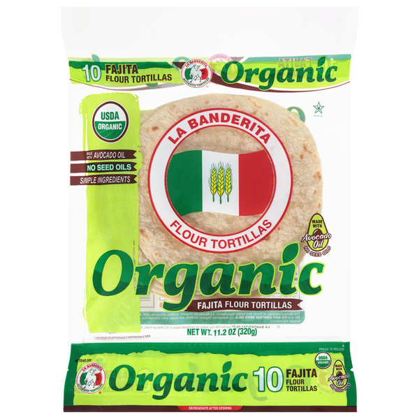 La Banderita Organic Fajita Flour Tortillas