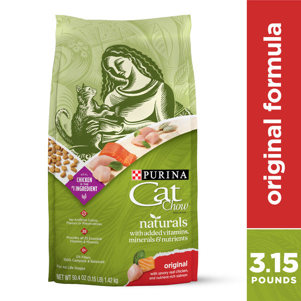 Purina Cat Chow Naturals With Added Vitamins, Minerals and Nutrients Dry Cat Food, Naturals Original DestGlow