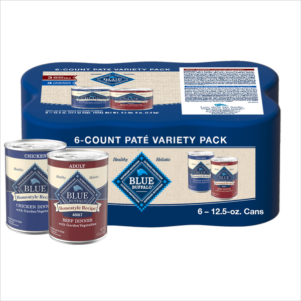 Blue Buffalo Homestyle Recipe Chicken & Beef Pate Wet Dog Food DestGlow