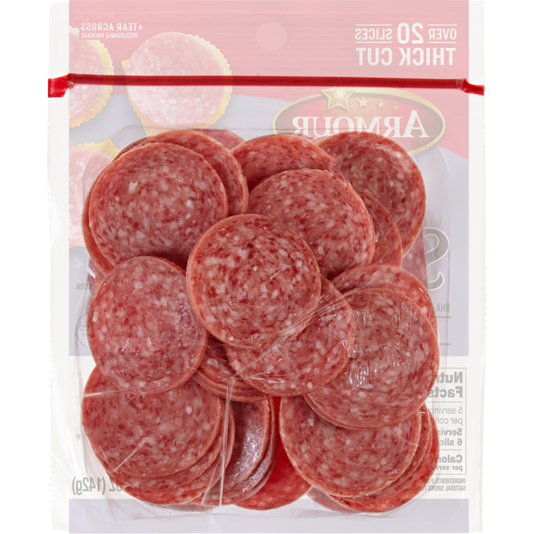 Armour Salami, Hard Thick, Cut