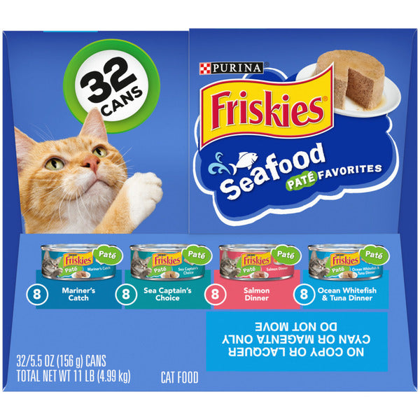 Purina Friskies Wet Cat Food Pate , Seafood Favorites