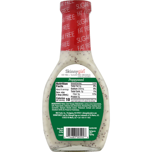 Skinnygirl Fat-Free | Sugar-Free Poppyseed Salad Dressing, 8 FL OZ DestGlow