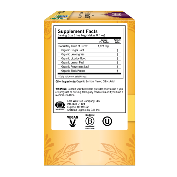 Yogi Tea Herbal Tea, Lemon Ginger, Supports Digestion, Caffeine Free