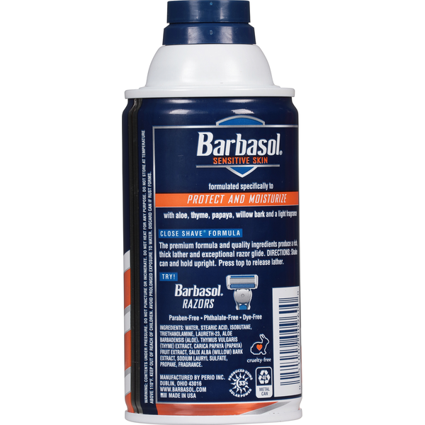 Barbasol Sensitive Skin Thick & Rich Shaving Cream