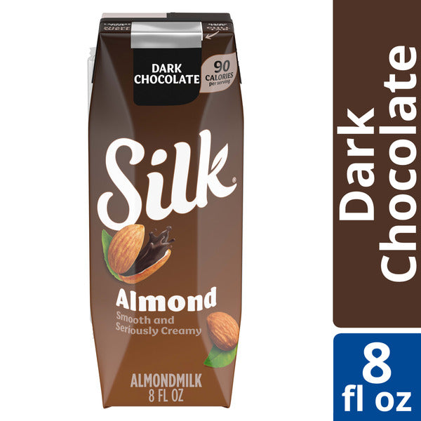 Silk Shelf-Stable Almond Milk Singles, Dark Chocolate, Dairy-Free, Vegan, Non-GMO Project Verified, 8 oz.