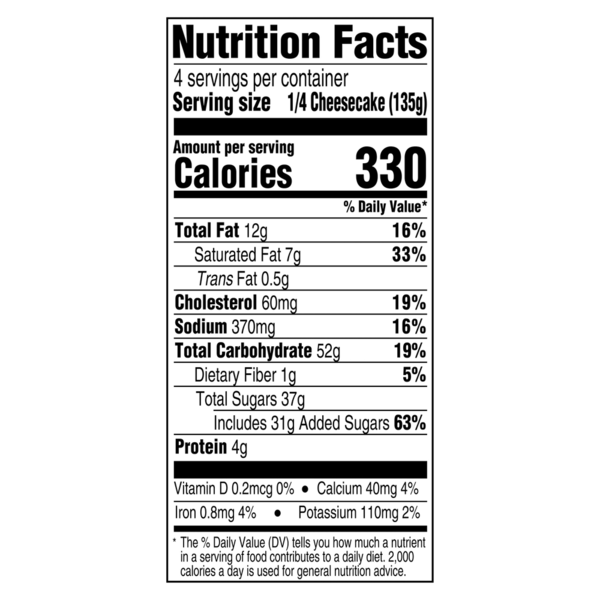 Sara Lee Cheesecake, Classic Cherry