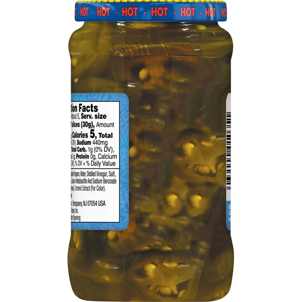 Ortega Jalapenos, Hot, Sliced