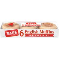 Bays 6 count, Original Pre-sliced English Muffins ...
️