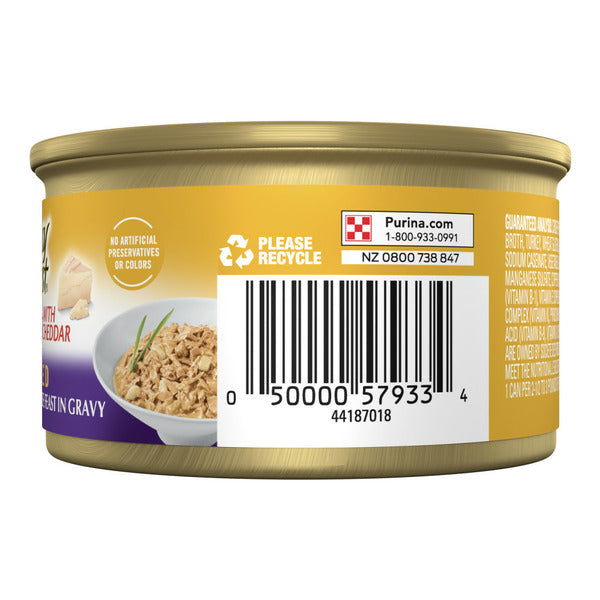 Purina Fancy Feast Gravy Wet Cat Food, Delights Grilled Turkey & Cheddar Cheese Feast in Gravy