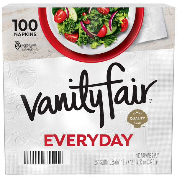 Vanity Fair Napkins, 100 2-Ply Paper Napkins
