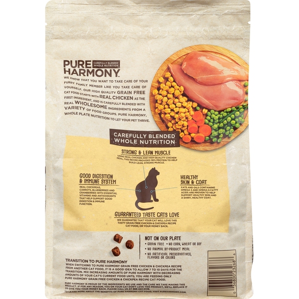Pure Harmony Cat Food, Super Premium, Grain Free, Chicken & Chickpea Recipe