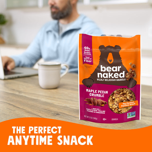 Bear Naked Maple Pecan Crumble Granola Cereal, Good Source of Fiber, Whole Grain Snacks