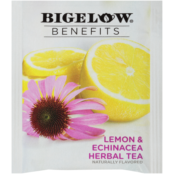 Bigelow Herbal Tea, Caffeine Free, Stay Well, Lemon & Echinacea, Tea Bags
