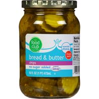 Food Club Pickles, Bread & Butter Chips, Fresh Pac...
️ DestGlow