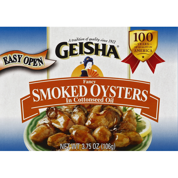 Geisha Fancy Smoked Oysters in Cottonseed Oil