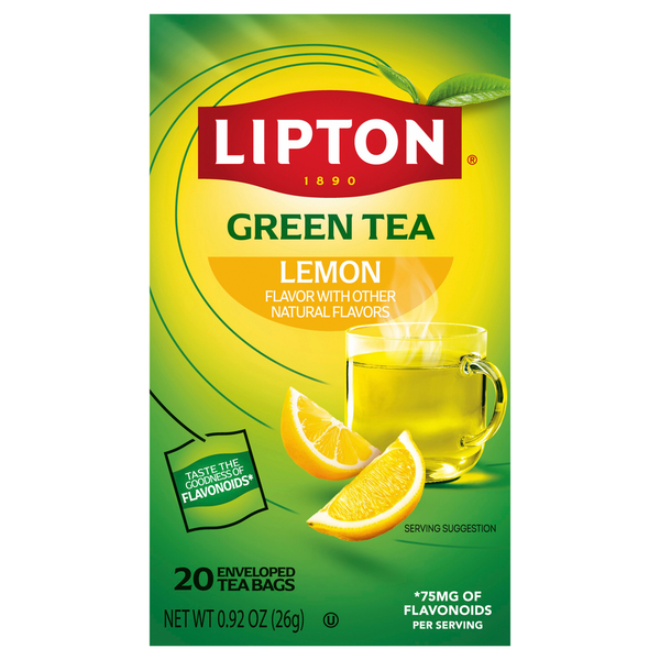 Lipton Tea Bags Lemon Green Tea