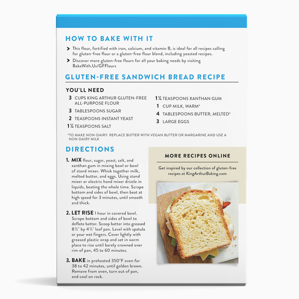 King Arthur Baking Company All-Purpose Flour, Gluten-Free Flour, Non-GMO Project Verified, Kosher