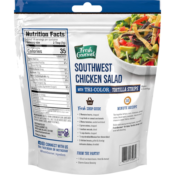 Fresh Gourmet Tortilla Strips, Tri-Color