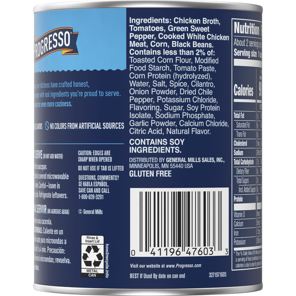 Progresso Traditional, Chicken Tortilla Canned Soup, Gluten Free