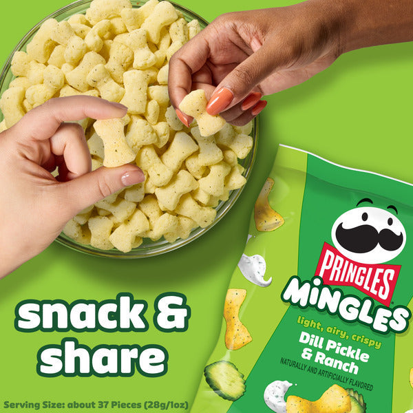 Pringles Mingles Dill Pickle and Ranch Puffed Snacks, Salty Snacks, 5.5 oz
