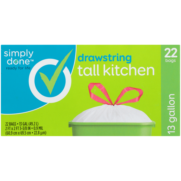 Simply Done Drawstring Tall Kitchen Bags