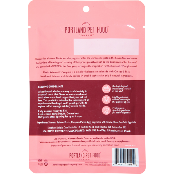 Portland Pet Food Company Cat Meal, Boots&