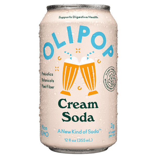 OLIPOP Prebiotic Soda, Cream Soda