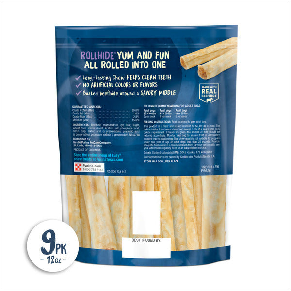 Purina Busy Rawhide Small/Medium Breed Dog Bones, Rollhide