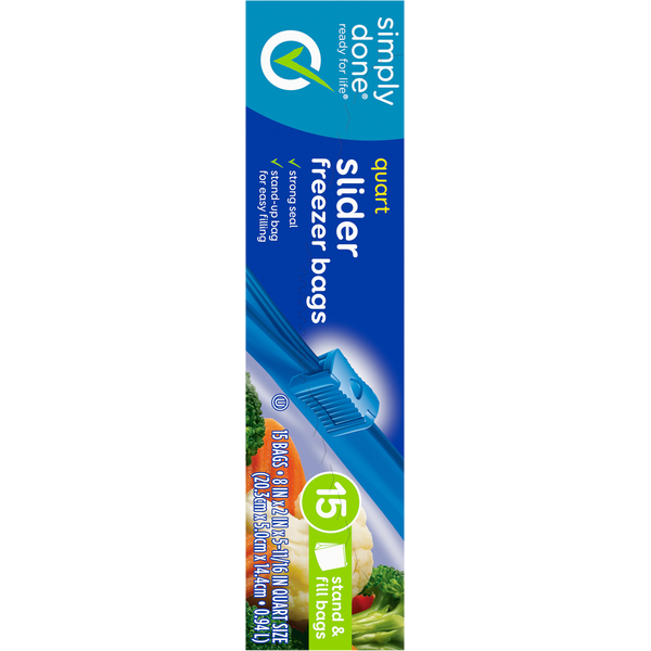 Simply Done Slide Quart Freezer Bags