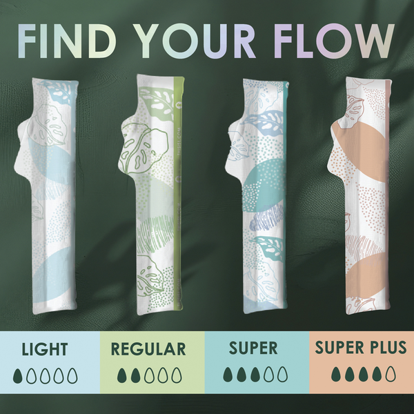 L. Organic Cotton Tampons Super Absorbency, BPA-free Plastic Applicator