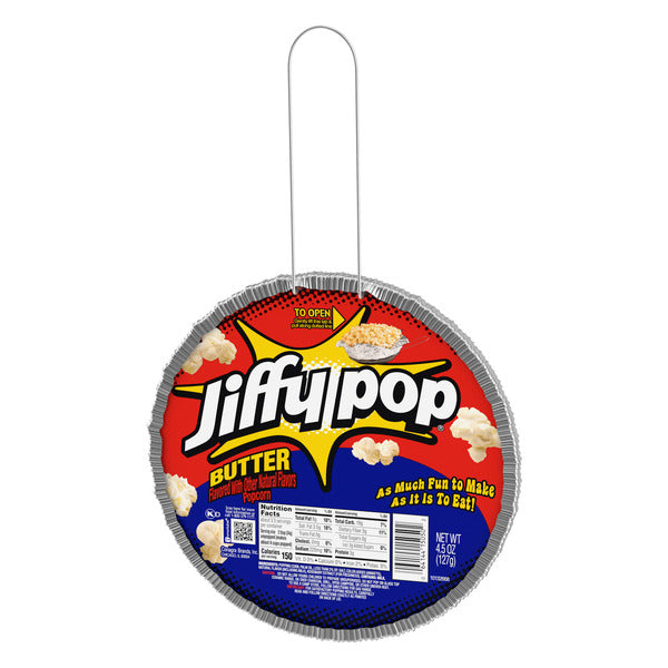Jiffy Pop Butter Flavored Popcorn Stovetop Popping Pan