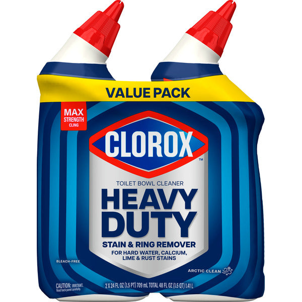 Clorox Toilet Bowl Cleaner Heavy Duty Stain and Ring Remover, Bleach Free, Arctic Clean DestGlow