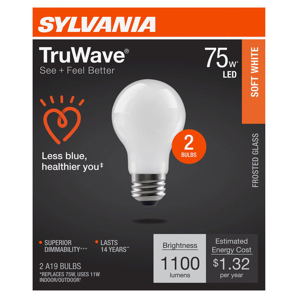 Sylvania Truwave Soft White 75w Led A19 Bulbs