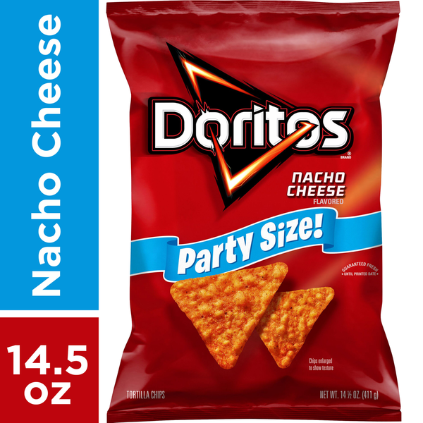 Doritos Tortilla Chips Nacho Cheese Flavored 14 1/2 Oz