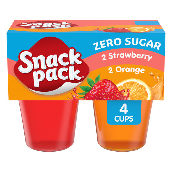 Snack Pack Zero Sugar Strawberry and Orange Juicy Gels