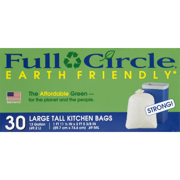 Full Circle Large Tall Kitchen Trash Bags