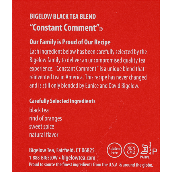 Bigelow Black Tea, Constant Comment, Tea Bags