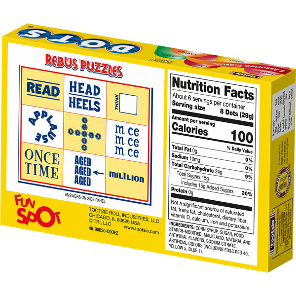 Dots Original Assorted Fruit Flavored Gumdrops Theater Box