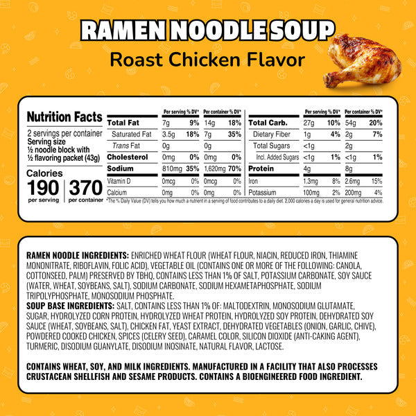 Maruchan Ramen Noodle Soup, Roast Chicken