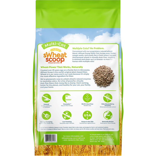 sWheat Scoop Multi-Cat Wheat Cat Litter