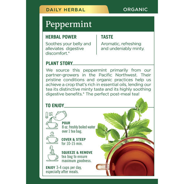Traditional Medicinals Organic Peppermint Caffeine Free Herbal Teas