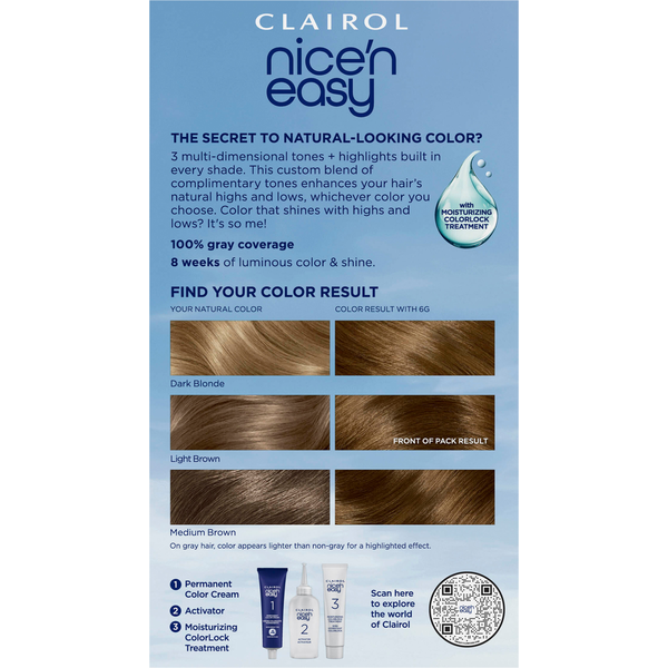 Nice’n Easy Light Golden Brown 6G Permanent Hair Color