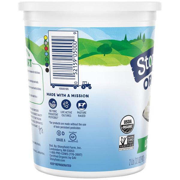 Stonyfield Organic Lowfat Yogurt Plain