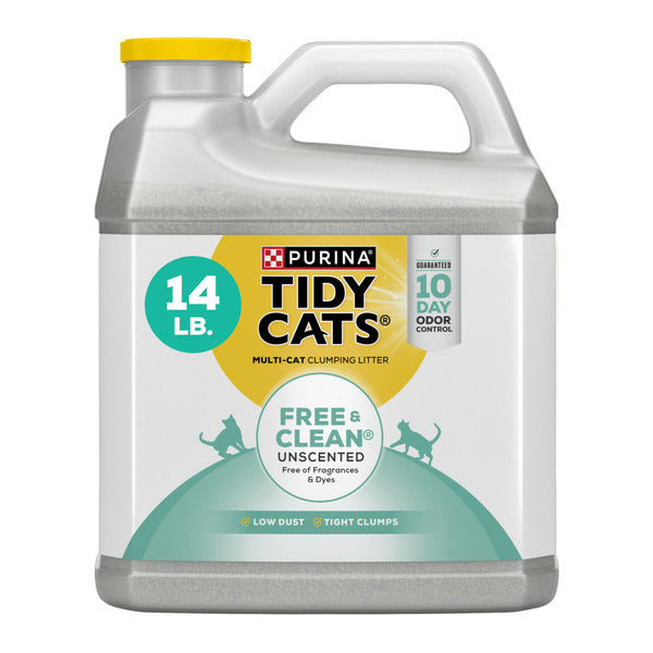 Purina Tidy Cats Clumping Cat Litter, Free & Clean Unscented Multi Cat Litter