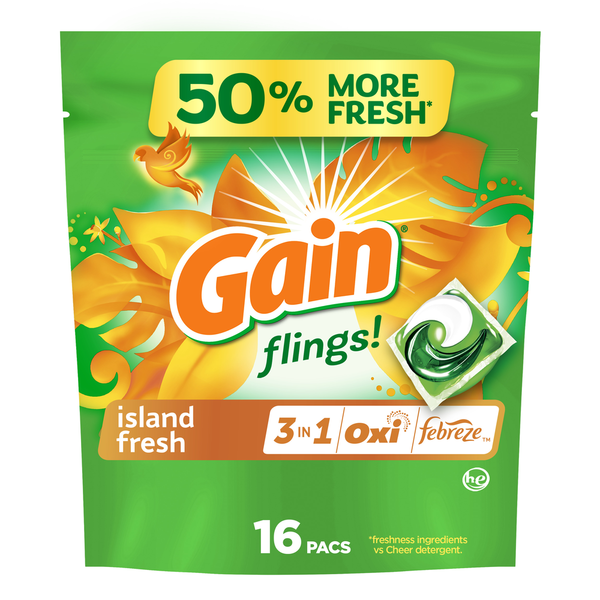 Gain Laundry Detergent Pacs, Island Fresh Scent