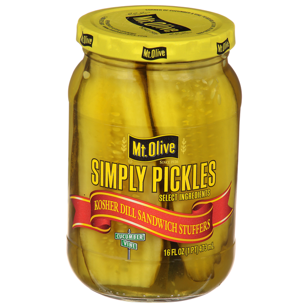 Mt. Olive Pickles, Kosher Dill, Sandwich Stuffers